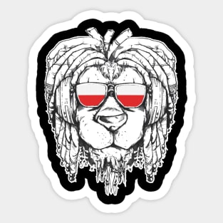 Rasta Reggae Lion Polish Gift Rastafari Sticker